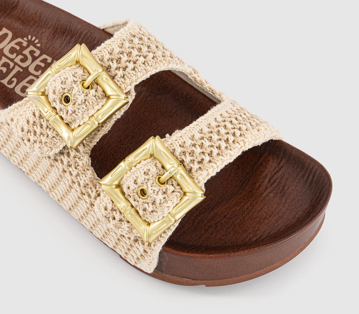 Desert FleurSuper Crochet SlidesNatural