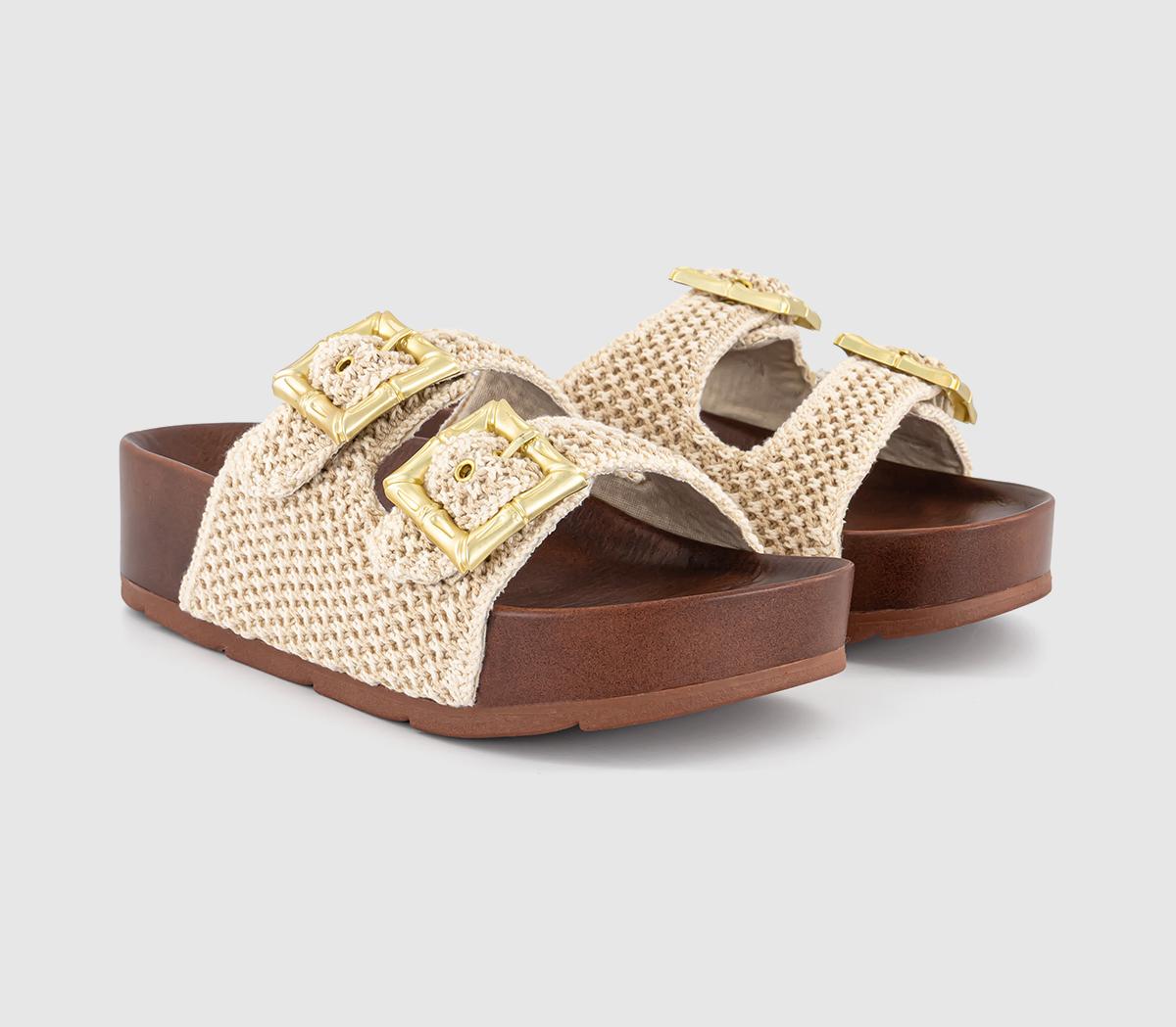 Desert FleurSuper Crochet SlidesNatural