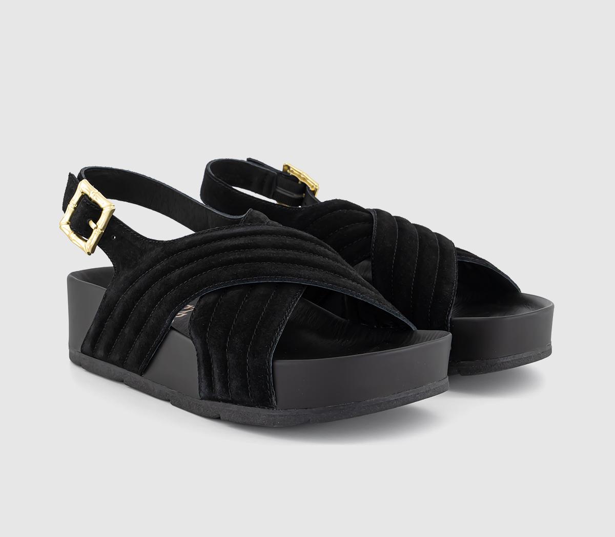 Desert FleurSparks Cross Strap Sandals Desert FleurSparks Cross Strap SandalsBlack