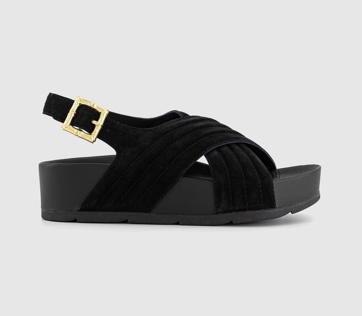 Desert FleurSparks Cross Strap Sandals Desert FleurSparks Cross Strap SandalsBlack