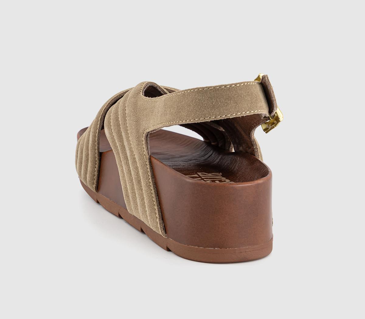 Desert FleurSparks Cross Strap SandalsTaupe