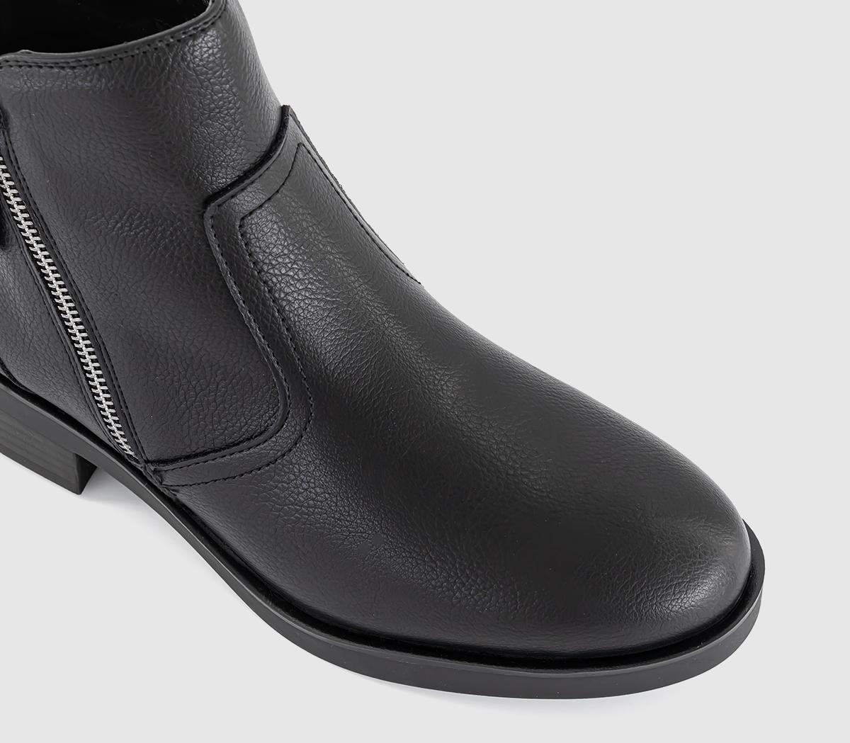 OFFICEAgnes Side Zip Ankle BootsBlack