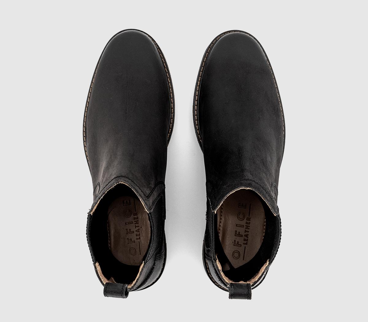OFFICEBernard Nubuck Chelsea BootsBlack Nubuck