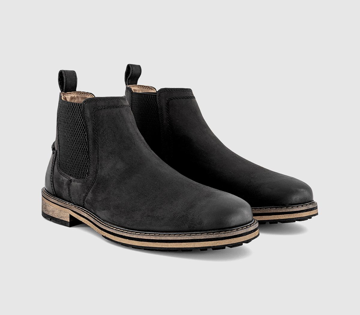 OFFICEBernard Nubuck Chelsea BootsBlack Nubuck