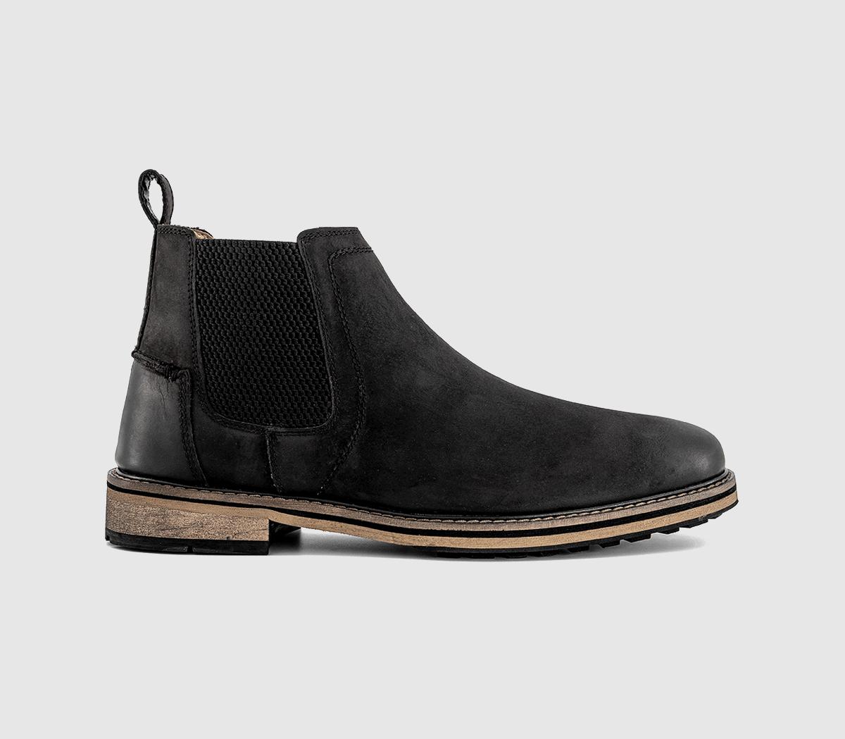 OFFICEBernard Nubuck Chelsea BootsBlack Nubuck