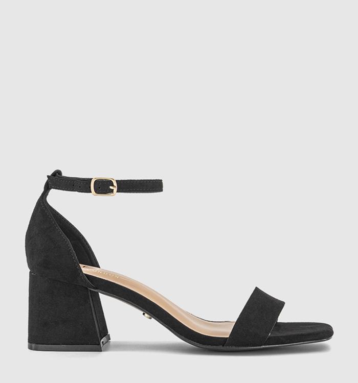 OFFICE Makaya Two Part Block Heel Sandals Black