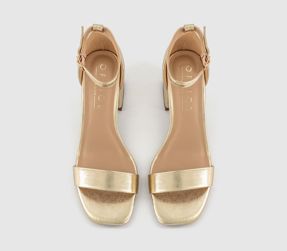 OFFICEMakaya  Two Part Block Heel SandalsGold