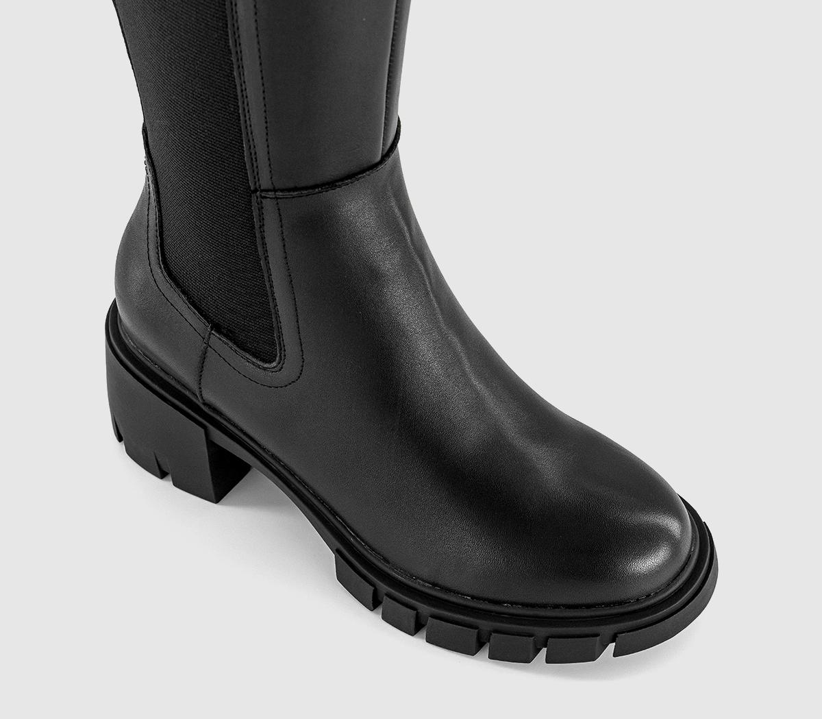 OFFICEKiara Platform Knee BootsBlack