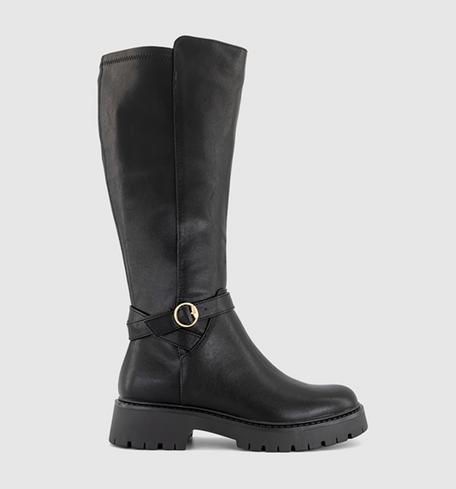 Kaia Buckle Detail Riding Boots