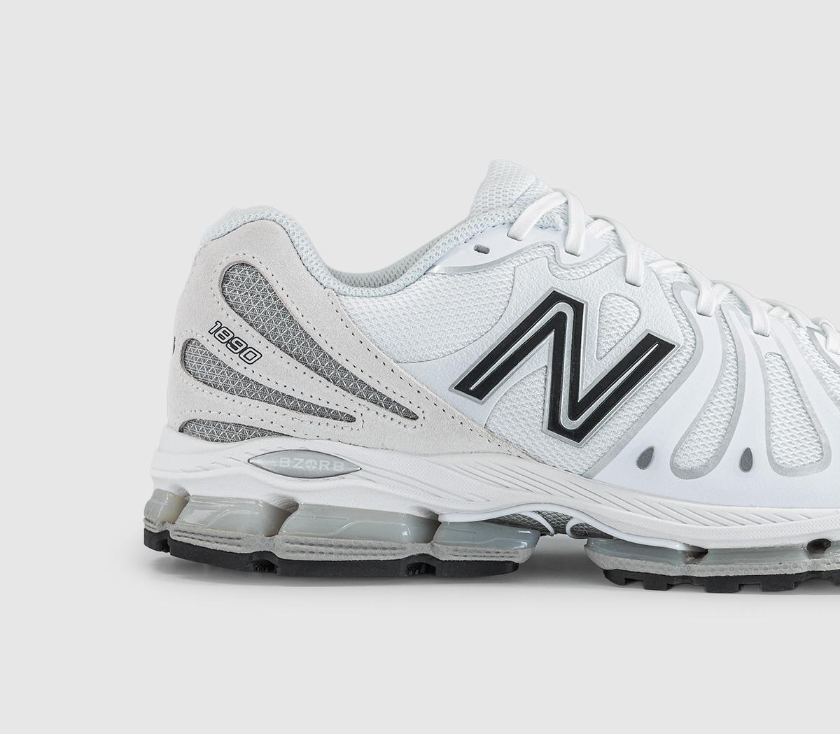 New BalanceAbzorb 1890 TrainersWhite Silver Metallic Black