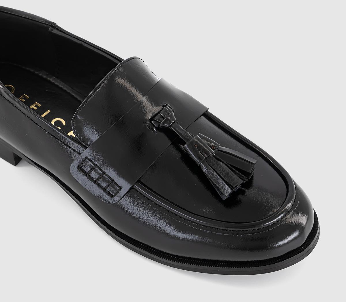OFFICEFidget Round Toe Tassel LoafersBlack