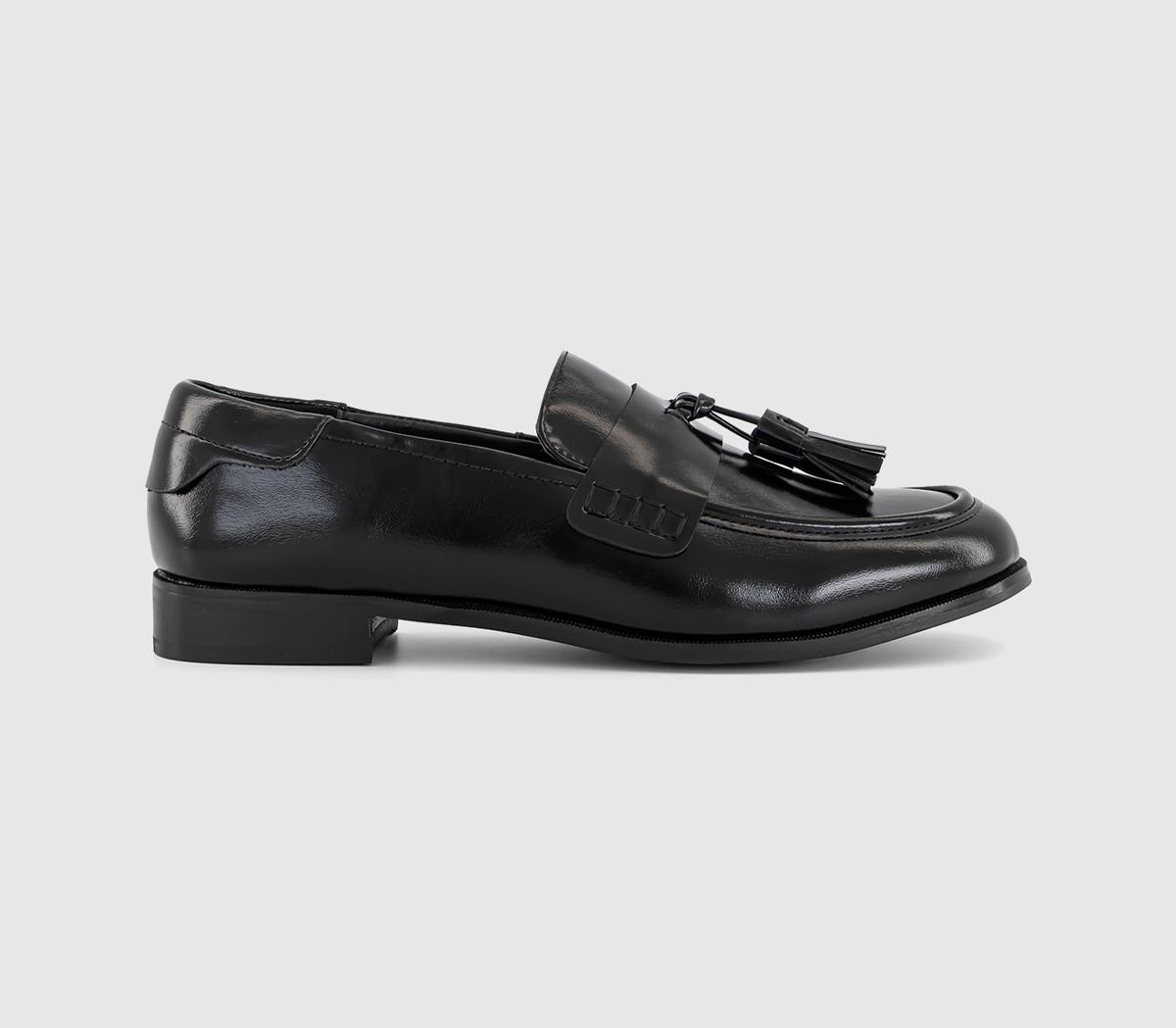 OFFICEFidget Round Toe Tassel LoafersBlack