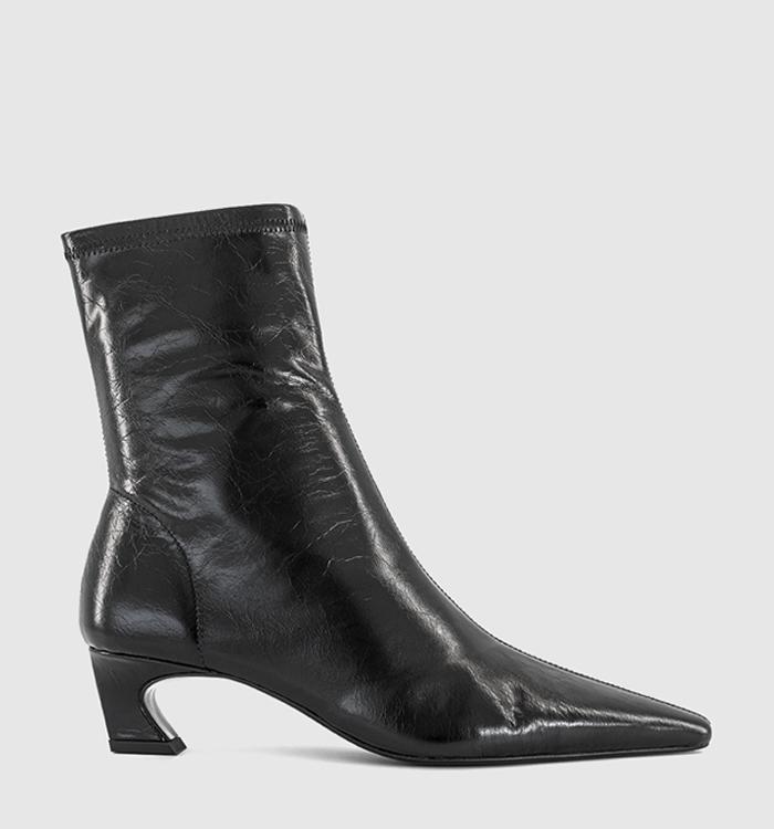 Tony Bianco Margot Ankle Boots Black Crinkle