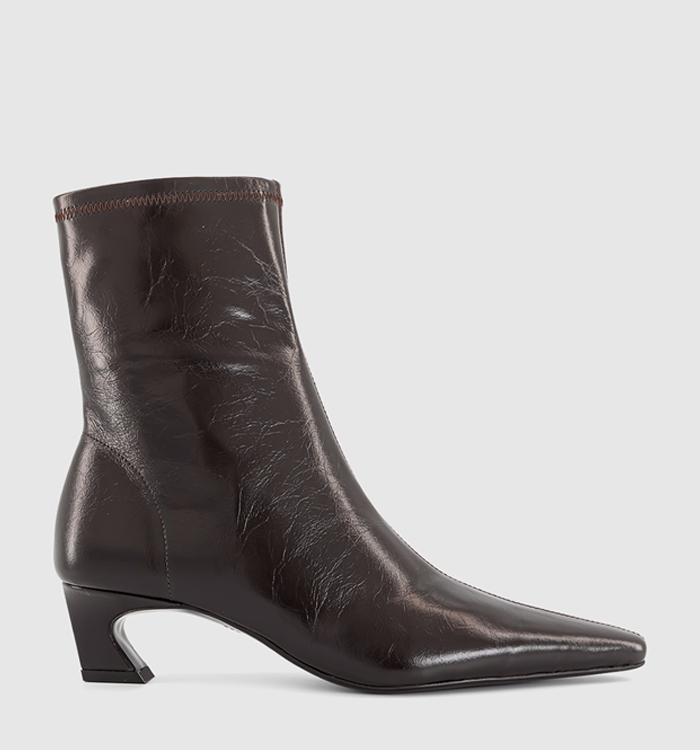 Tony Bianco Margot Ankle Boots Chocolate Crinkle