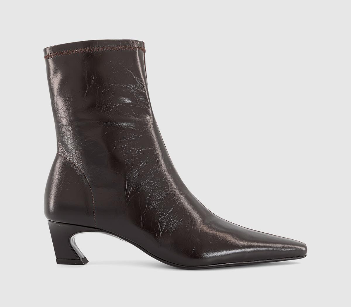 Tony Bianco Womens Margot Ankle Boots Chocolate Crinkle Brown, 4