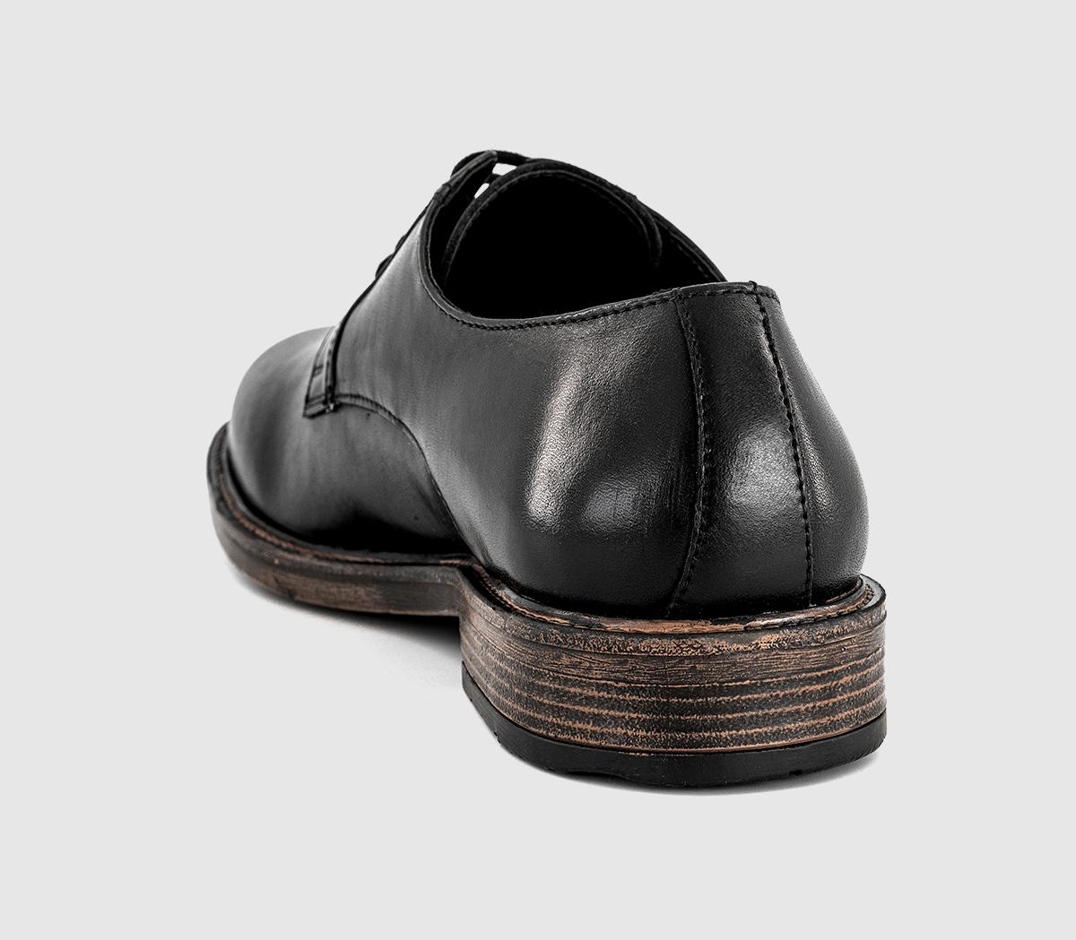 OFFICECurtis Casual Lace Up Derby Shoes Black Leather