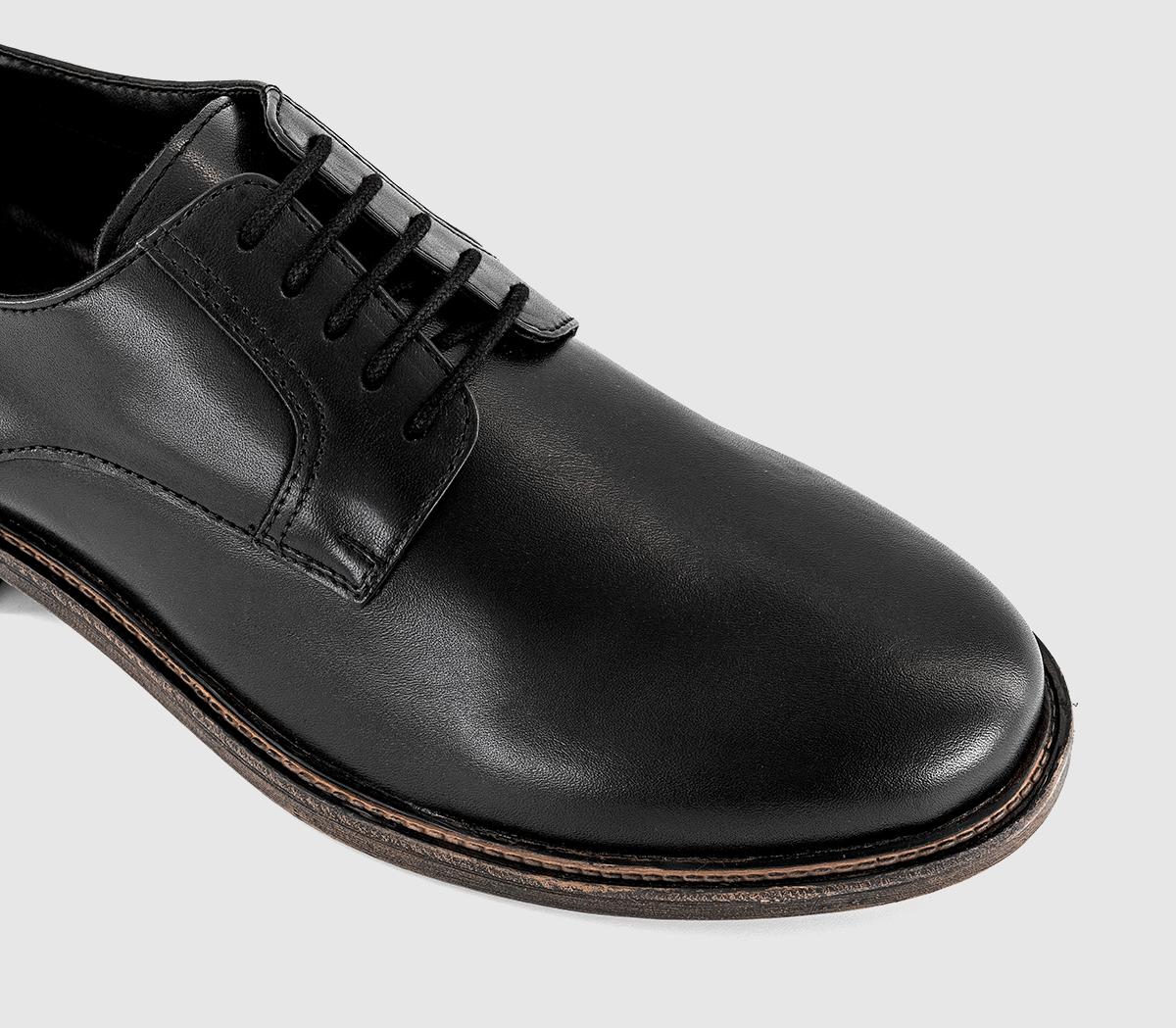 OFFICECurtis Casual Lace Up Derby Shoes Black Leather