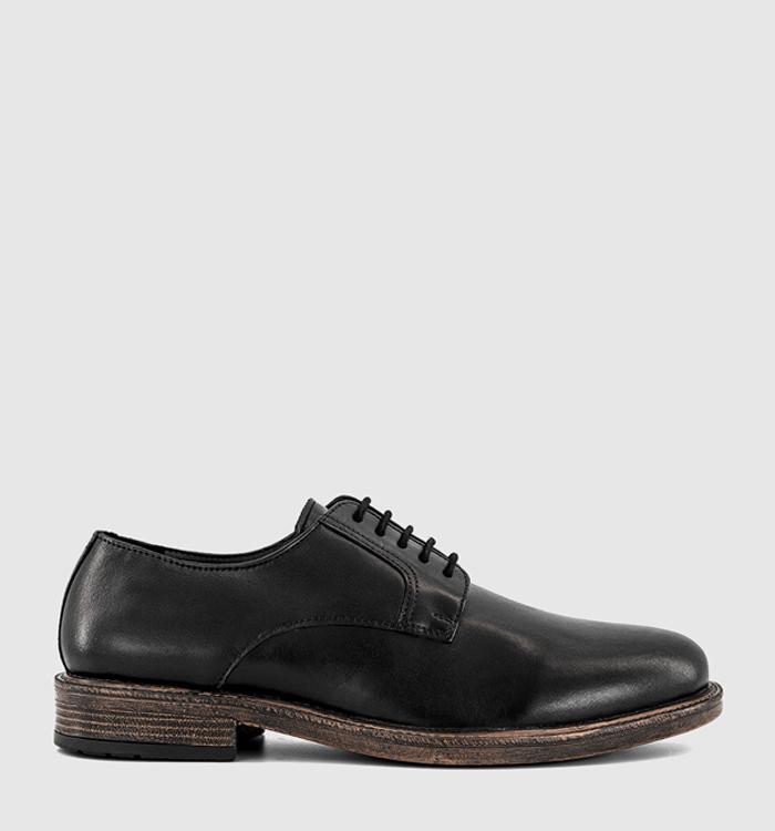 OFFICE Curtis Casual Lace Up Derby Shoes Black Leather