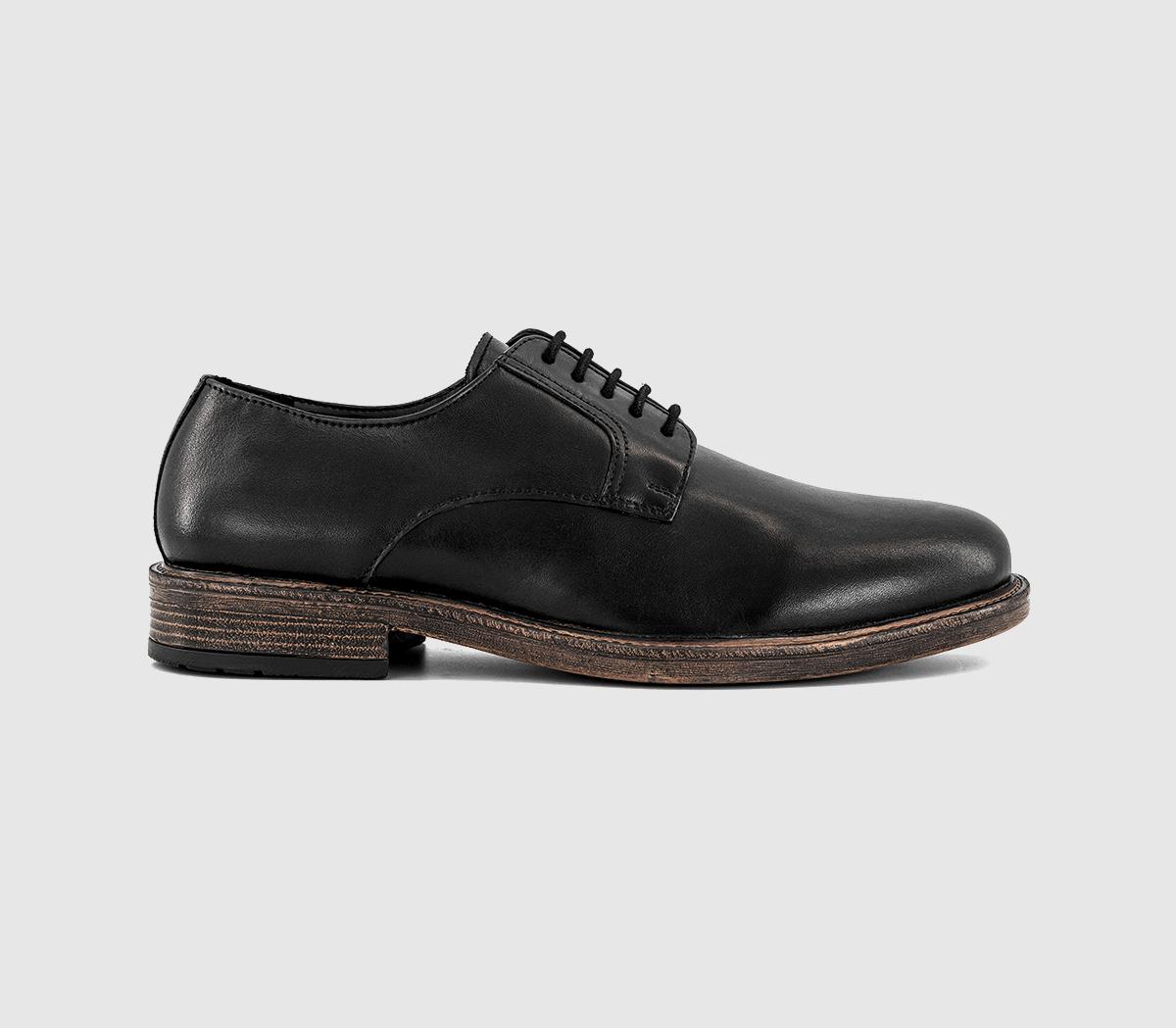 OFFICECurtis Casual Lace Up Derby Shoes Black Leather