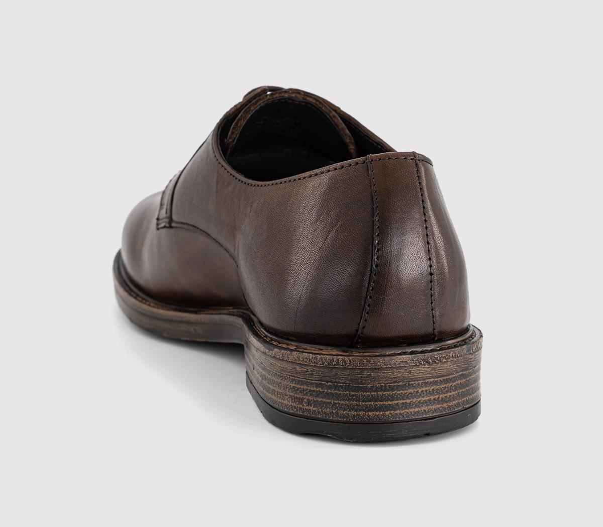 OFFICECurtis Casual Lace Up Derby Shoes Brown Leather