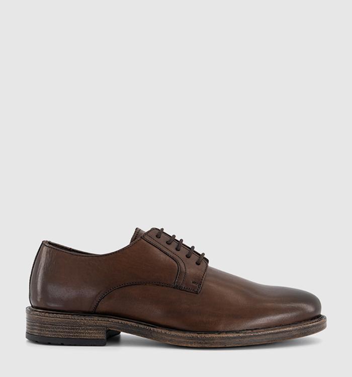 OFFICE Curtis Casual Lace Up Derby Shoes Brown Leather