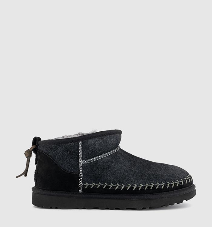 UGG Classic Ultra Mini Biarritz Boots Black