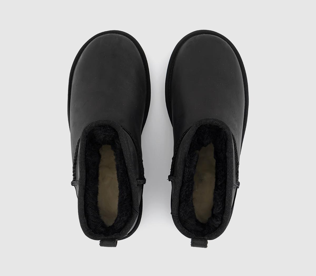 UGGClassic Ultra Mini Leather BootsBlack Leather