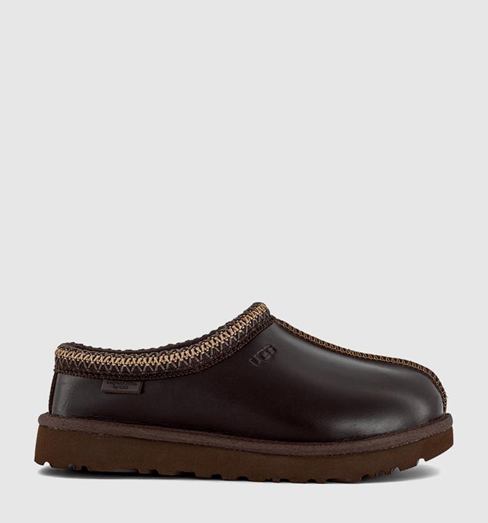 UGG Tasman Leather Regan Slippers Ironwood