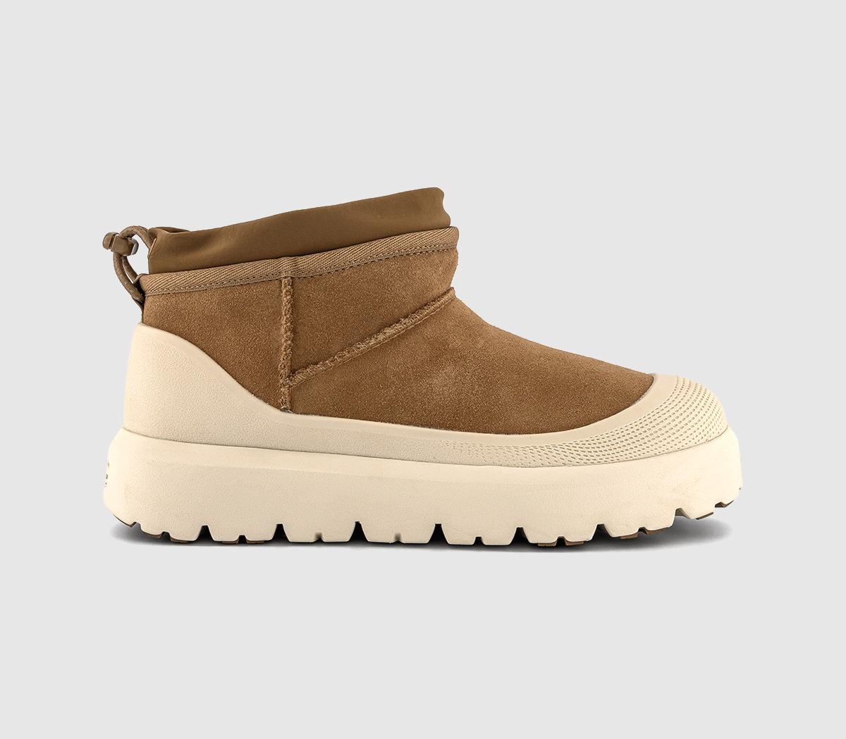 Ugg Tasman Weather Hybrid Hi Boots Chestnut Whitecap  Natural in Women's Size 9, Office Shoes