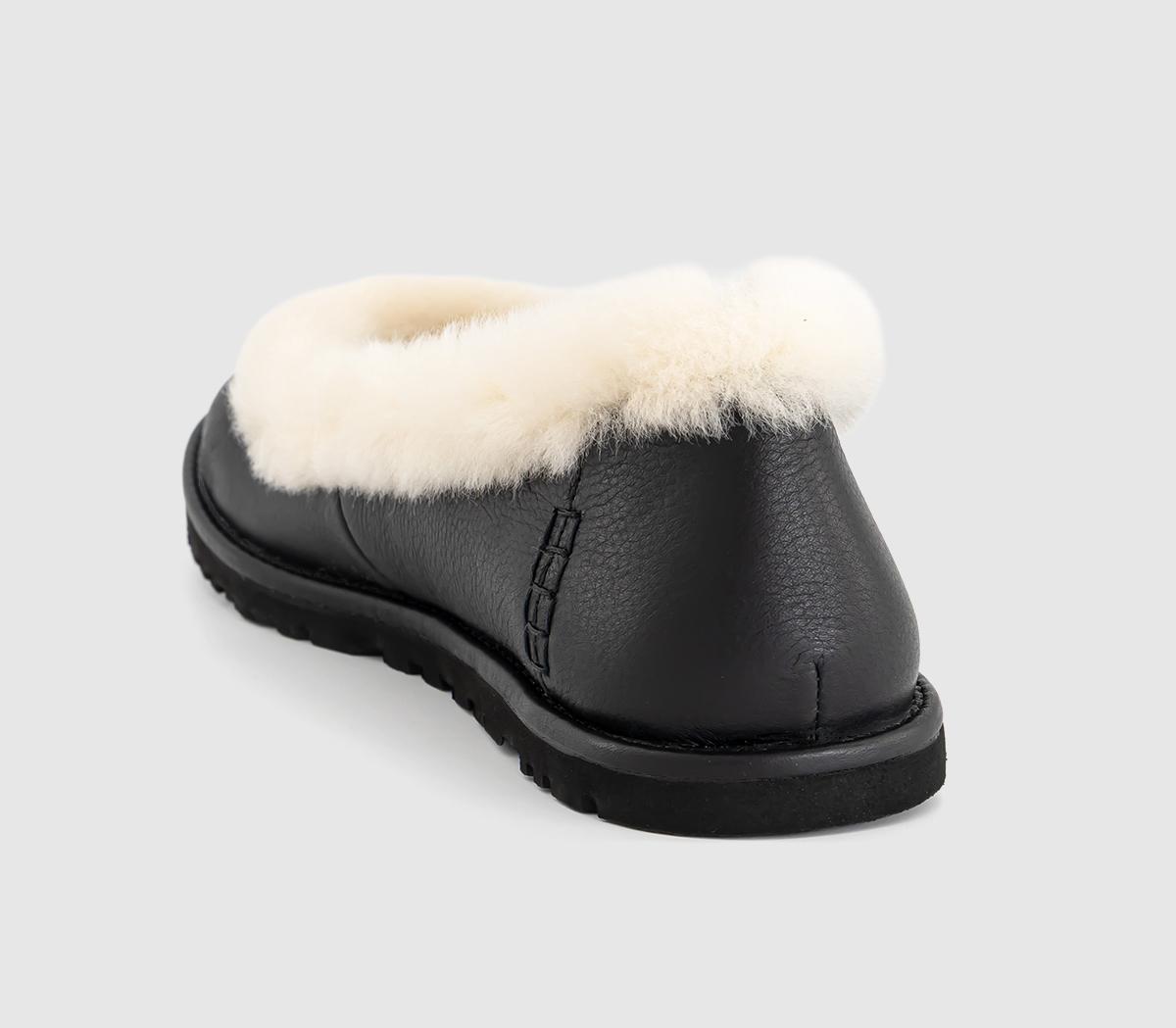 UGG Zora Leather Ballet Flats Black - Flat Shoes for Women