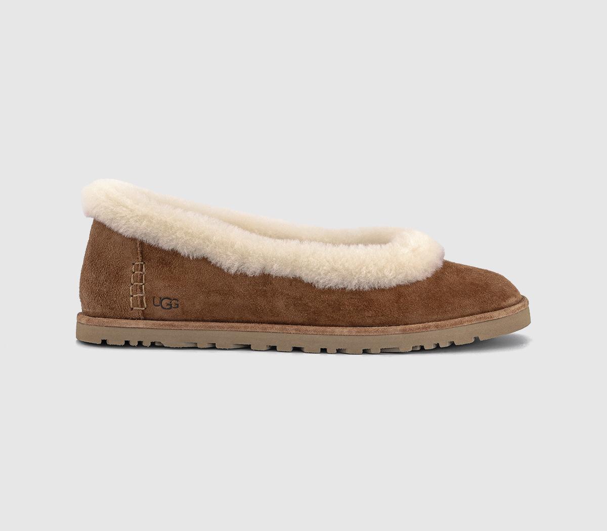 UGG Zora Ballet Flats Chestnut - Flat Shoes for Women