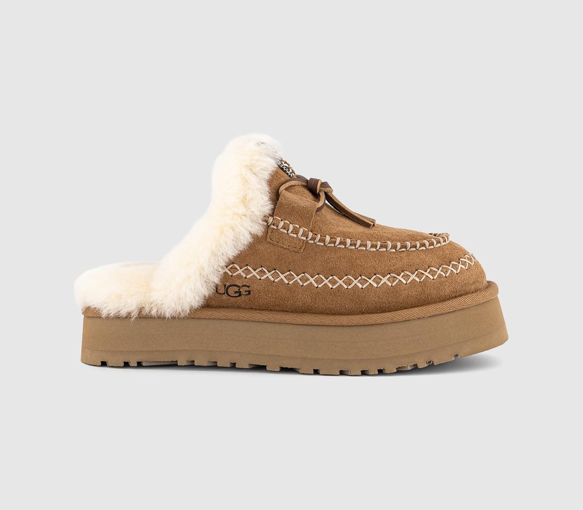 UGG Disquette Alpine Slippers Chestnut - Flat Shoes for Women