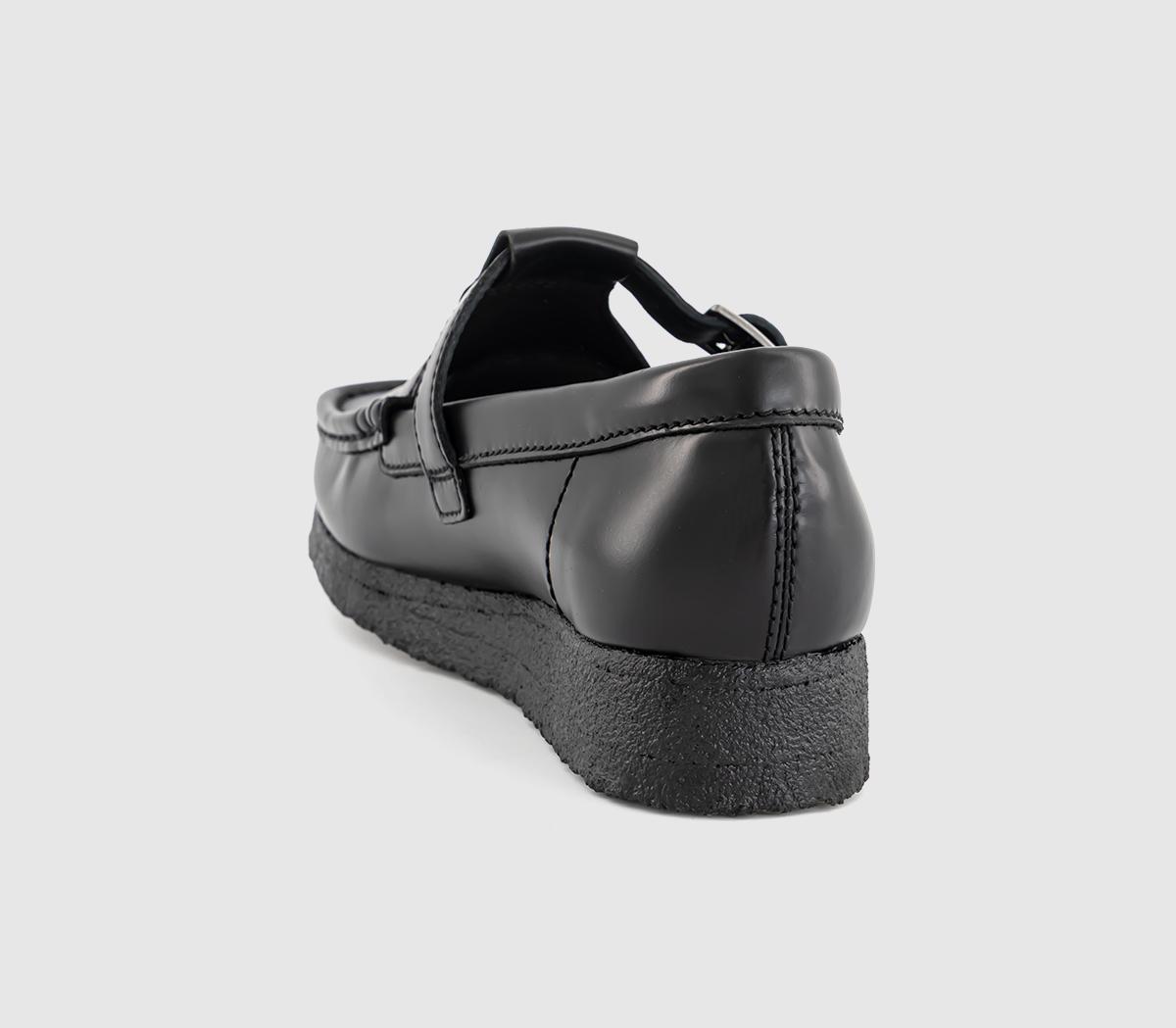 Clarks OriginalsWallabee T Bar LoafersBlack Patent