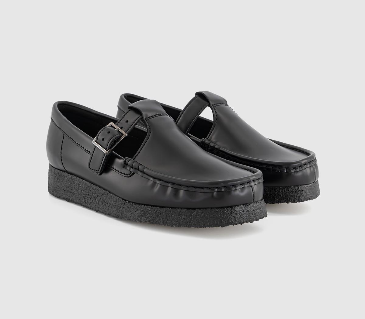 Clarks OriginalsWallabee T Bar LoafersBlack Patent