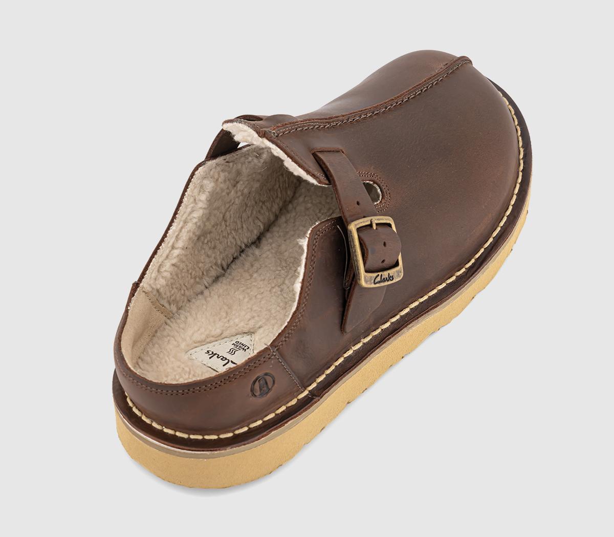 Clarks OriginalsSolsbury Warm Lined MulesBrown Leather