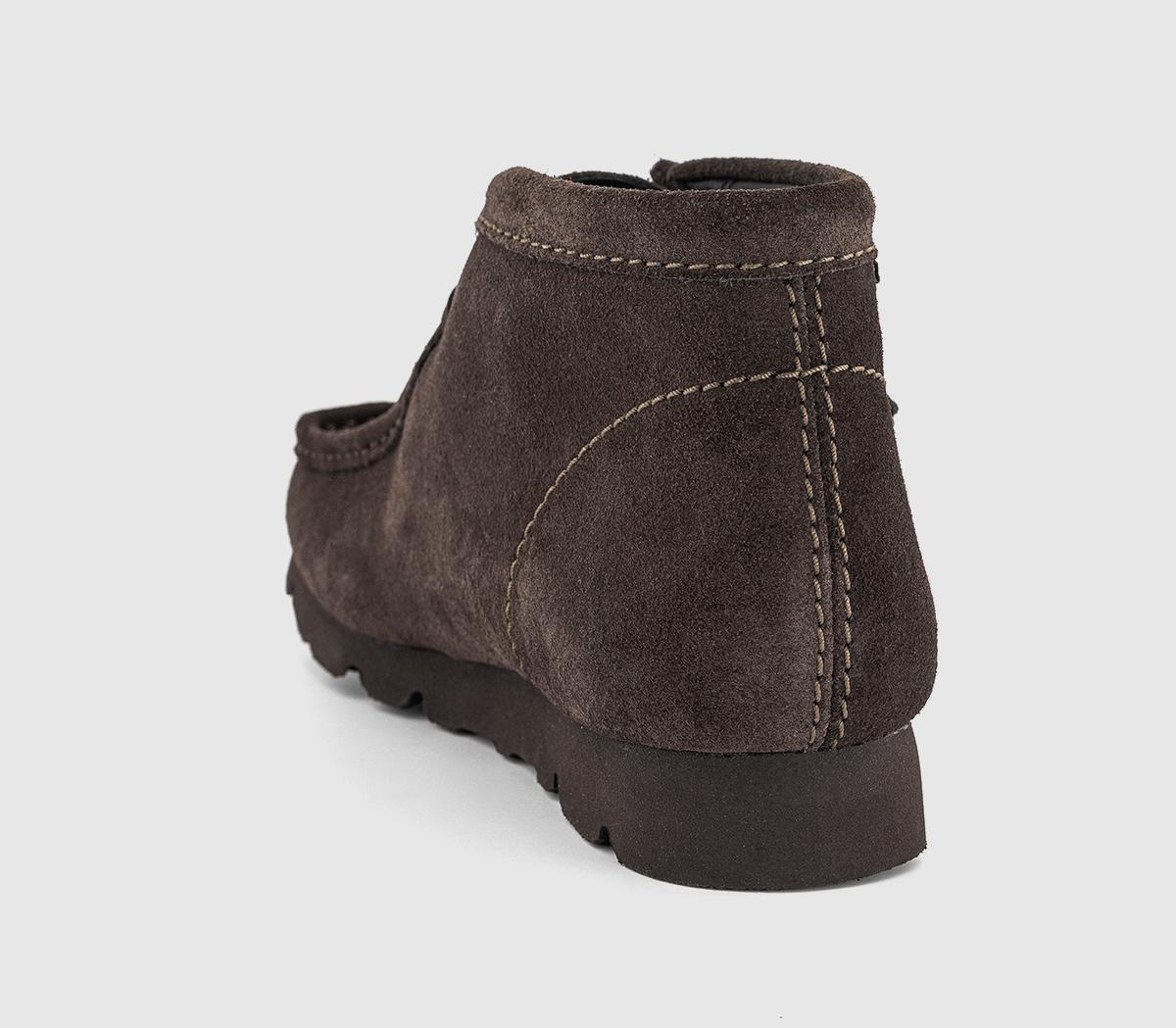 Clarks Originals Wallabee Gortex Boots Dark Brown - Men's Boots