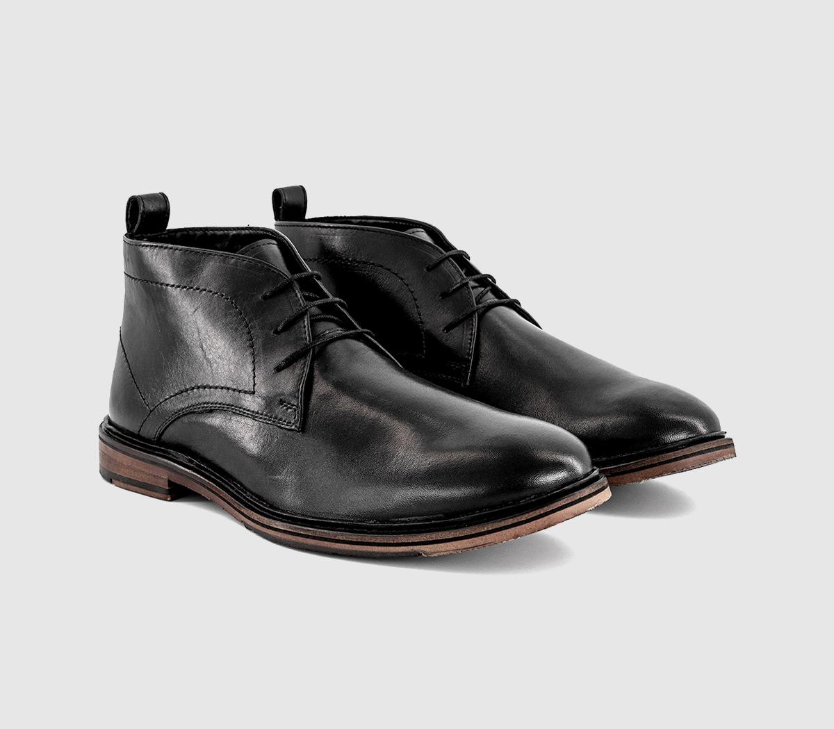 OFFICEBarnaby Smart Chukka BootsBlack Leather