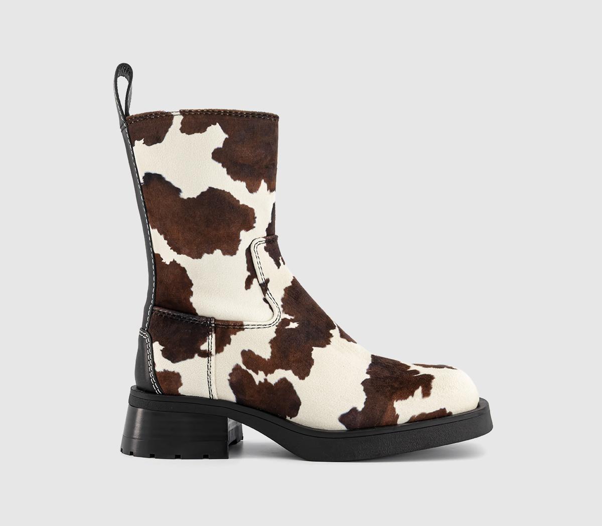 Miista Yolanda Boots Cow Print - Women's Ankle Boots