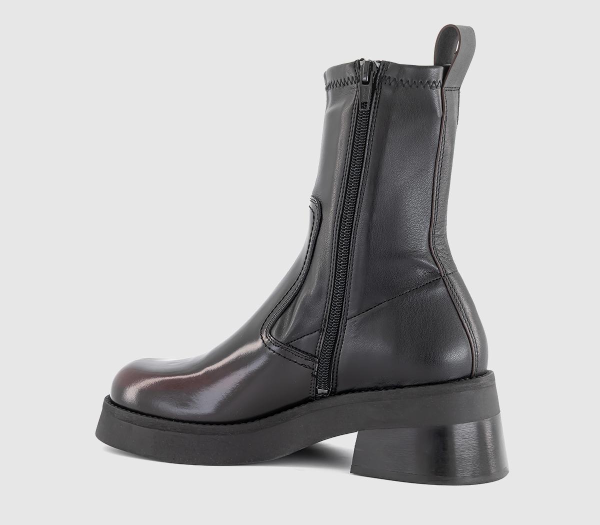 MiistaOliana BootsBlack Burgandy