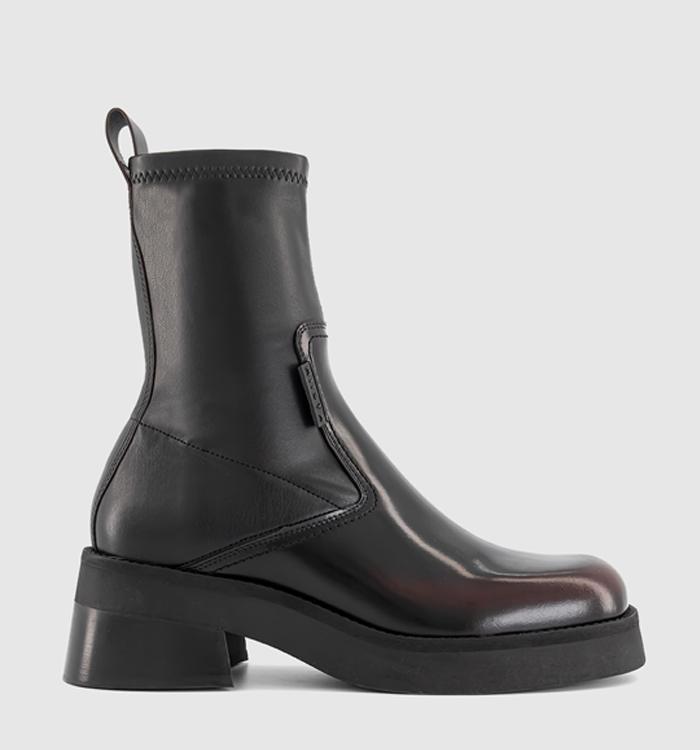 Miista Oliana Boots Black Burgandy