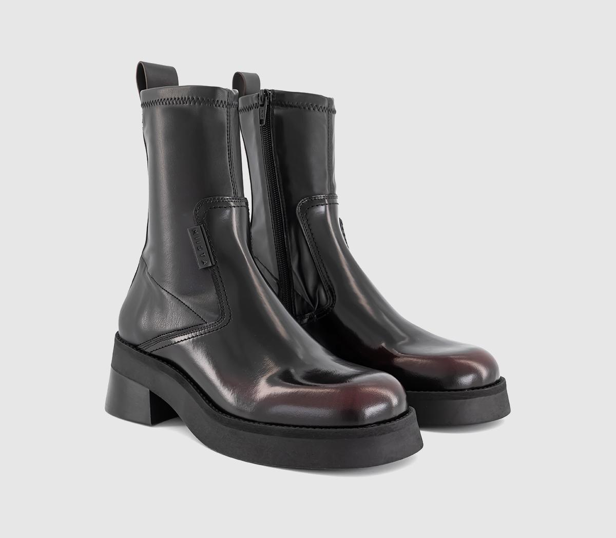 MiistaOliana BootsBlack Burgandy