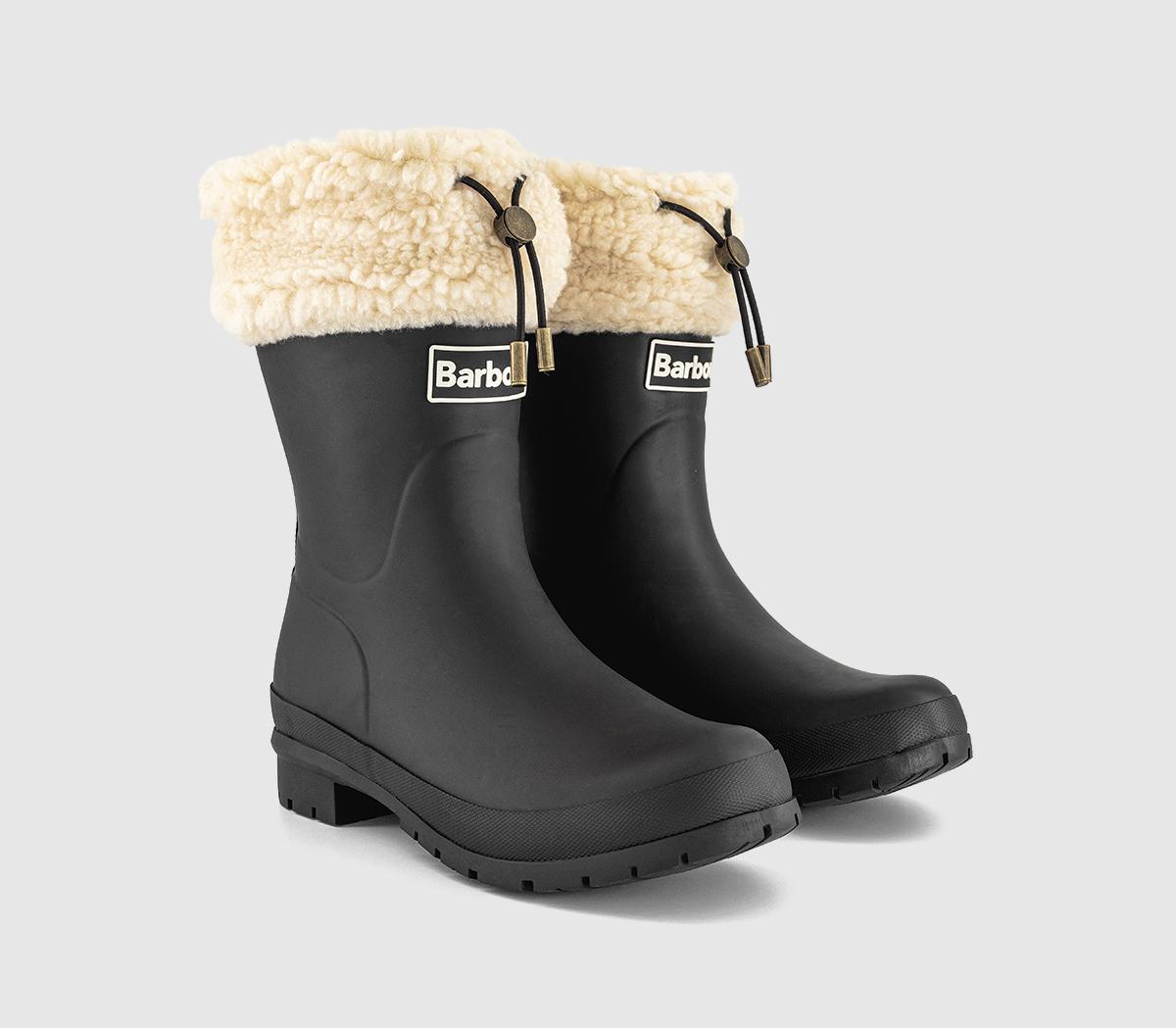 BarbourMowbray Mid Shearling Welly BootsBlack