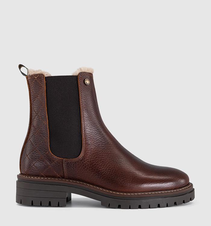 Barbour Evie Chelsea Warmlined Boots Brown