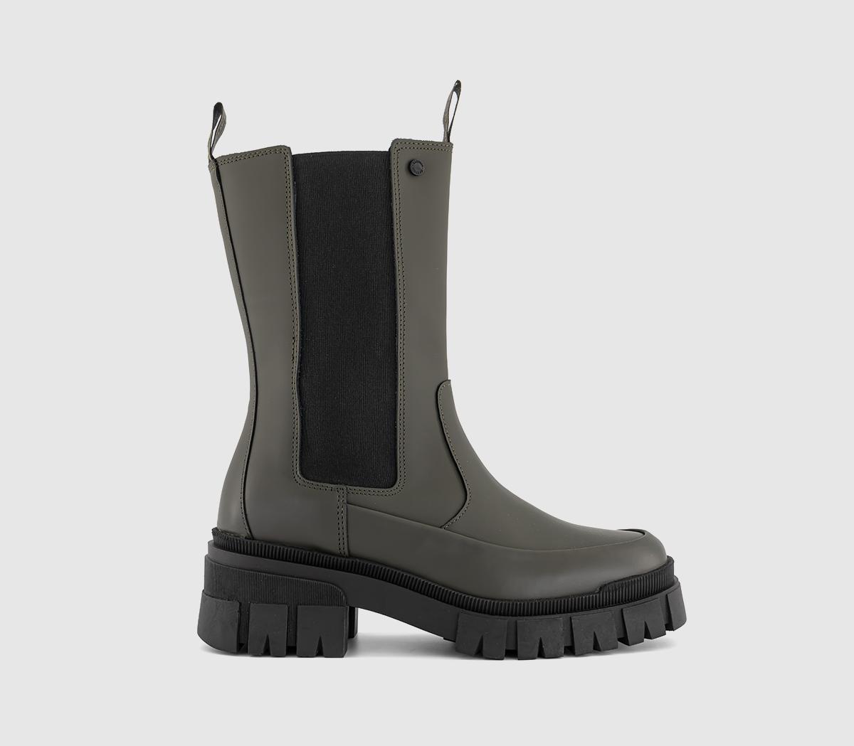 Barbour Womens Sidneigh Chelsea Boots Olive Green, 5