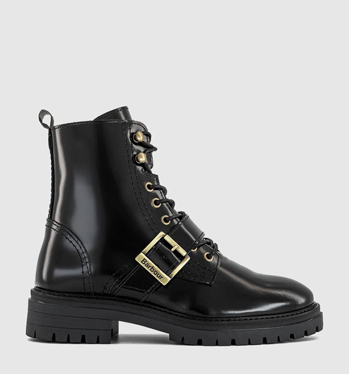Barbour Ouseburne Lace Up Boots Black