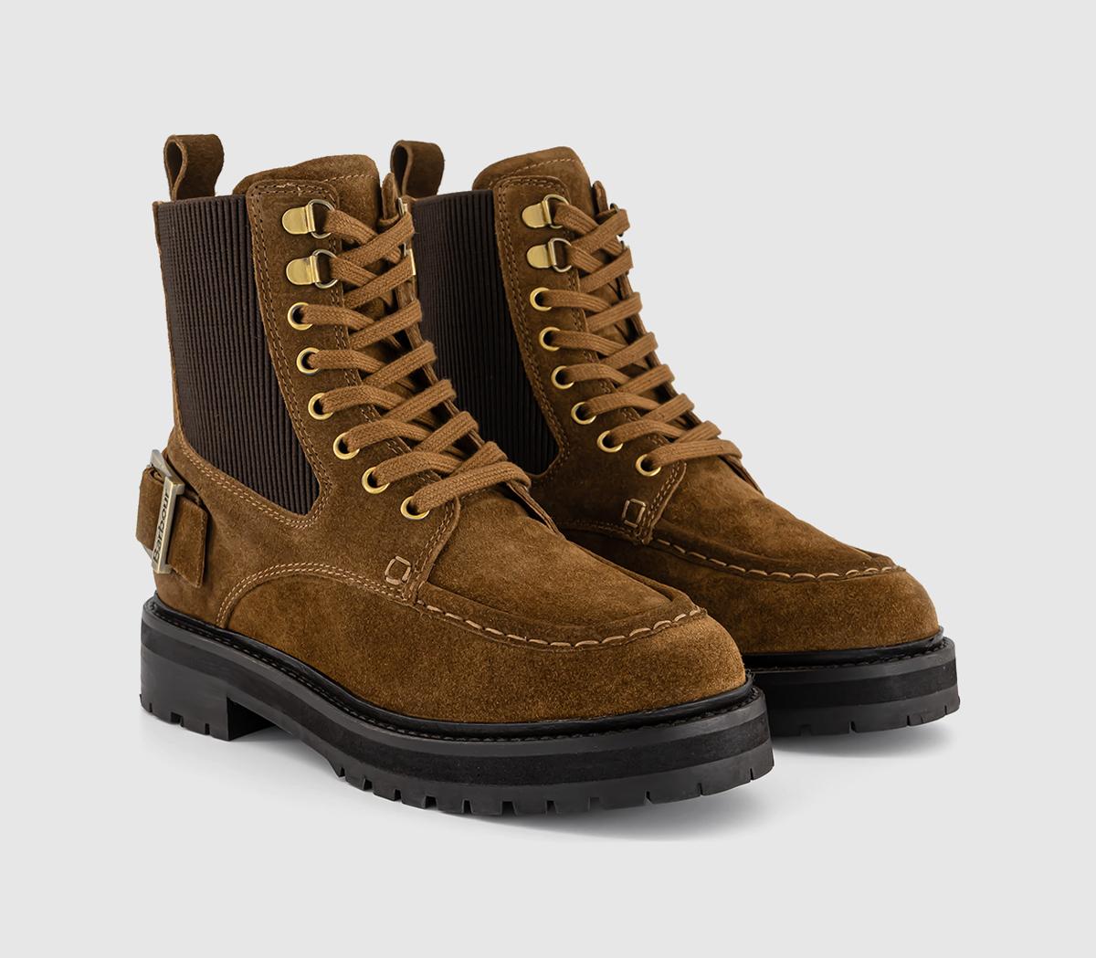 BarbourLeonie Lace Up BootsTobacco Suede