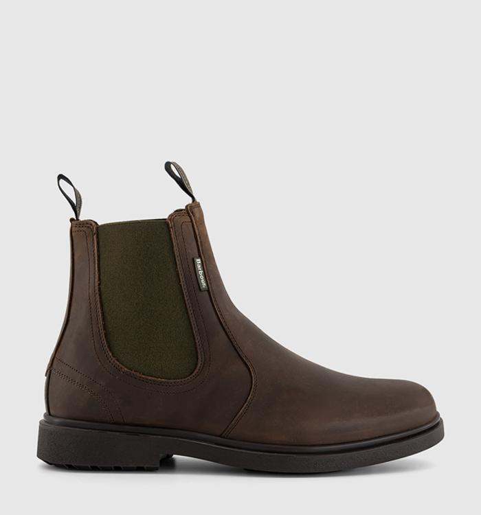 Barbour Hale Chelsea Boots Dark Brown