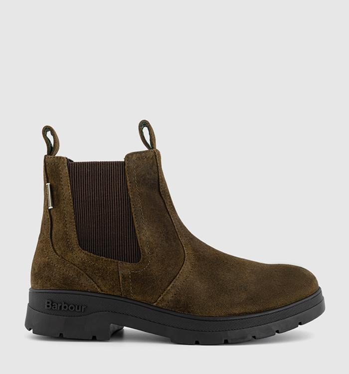 Barbour Turnbull Chelsea Boots Oiled Olive Suede
