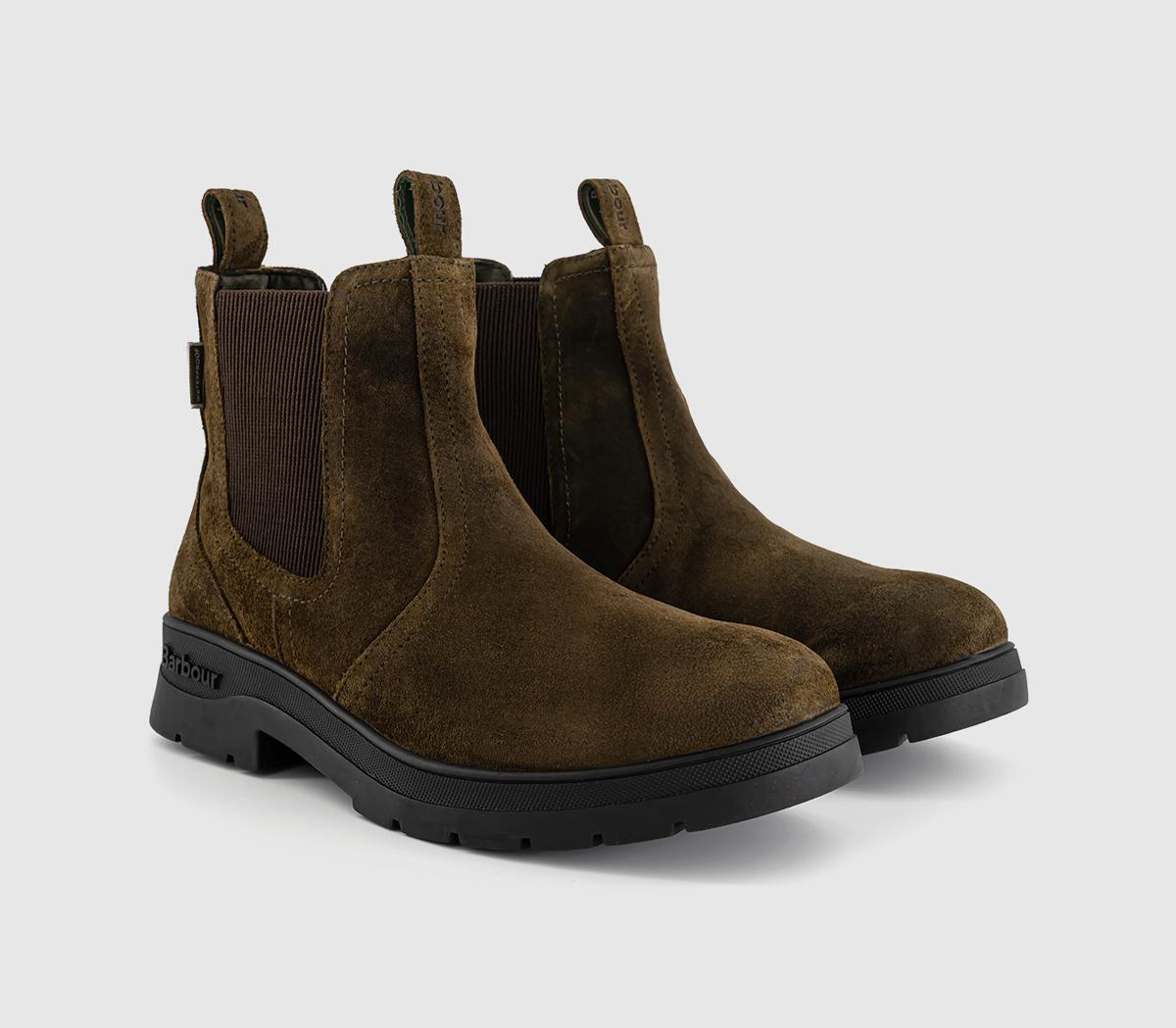 BarbourTurnbull Chelsea BootsOiled Olive Suede