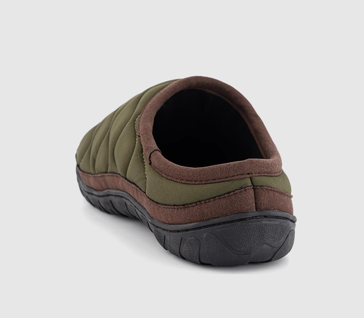 BarbourOutdale SlippersOlive Brown